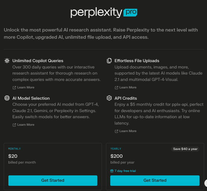 Perplexity-Pricing