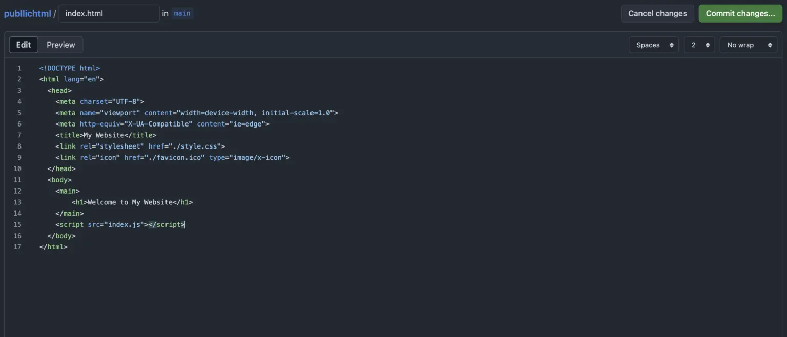 index.html sample code