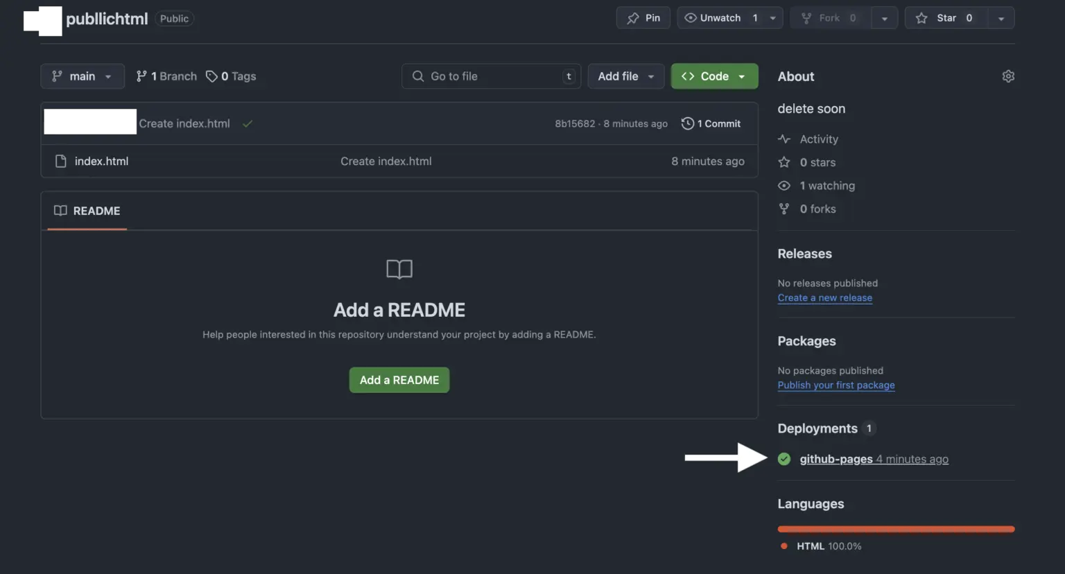 github page published